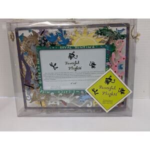 Karen Rossi Fanciful Flights Royal Hunting 4x6 Picture Frame Silvestri Cat Bird
